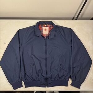 VTG Baracuta G9 Harrington Jacket Mens 44 Navy Blue Four Climes Made in England